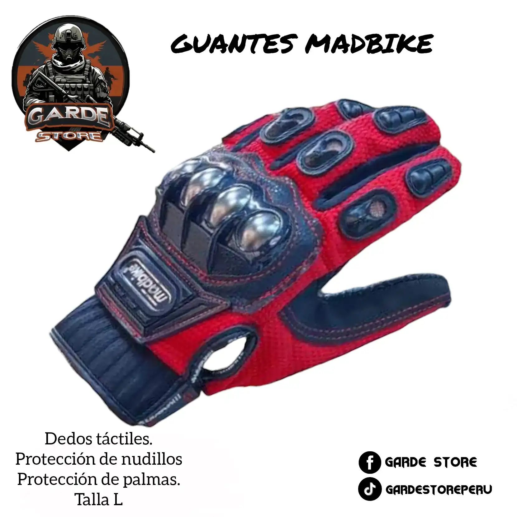 Guantes MADBIKE reforzado. 