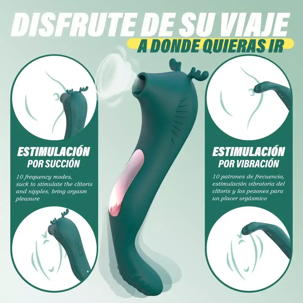 Vibrador Con Succionador De Clítoris Y Estimulador Punto G 3