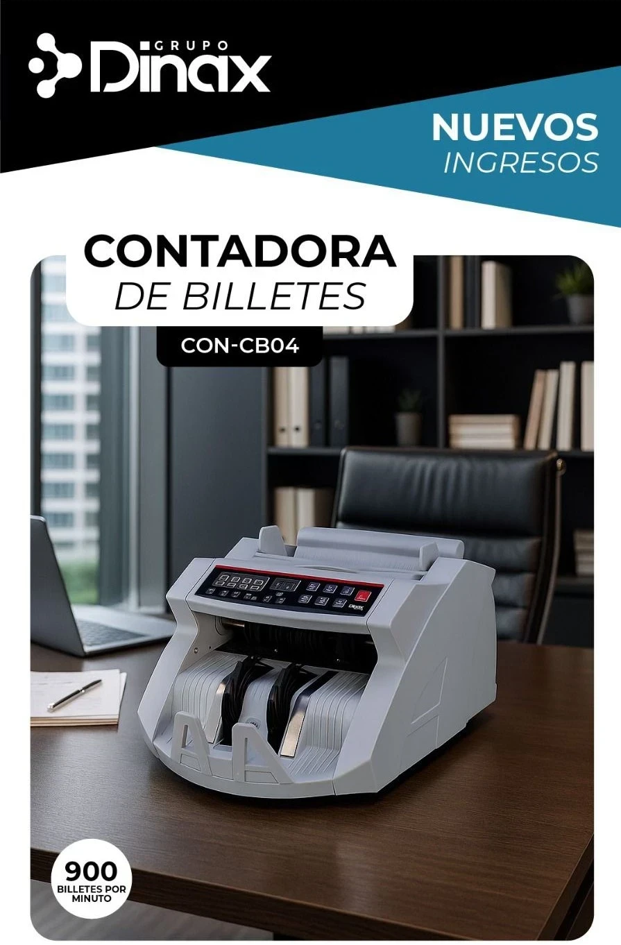 Contadora De Billetes Máquina Detector Falsos Dinax Concb04