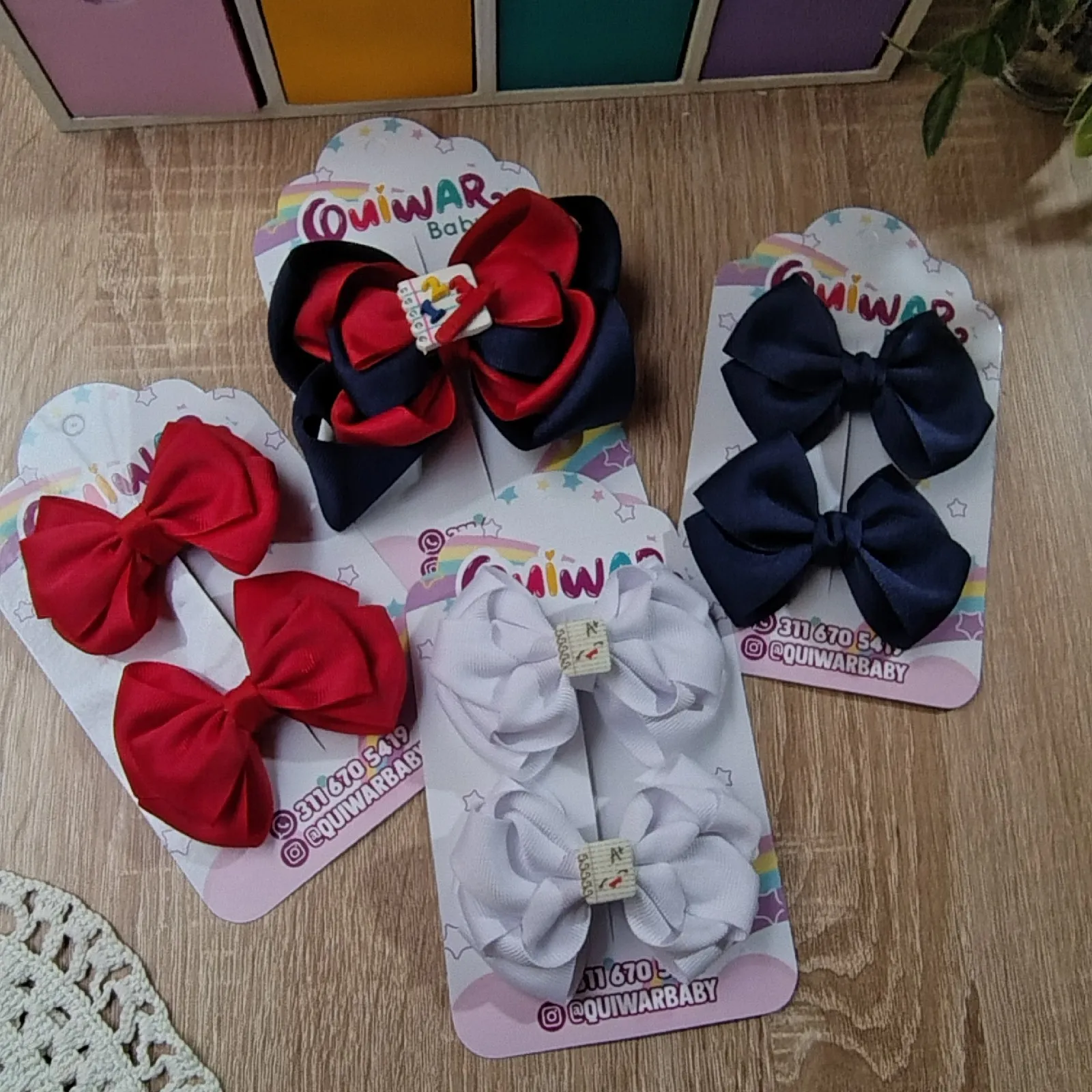 Set Escolar Rojo, Blanco y Azul Turqui