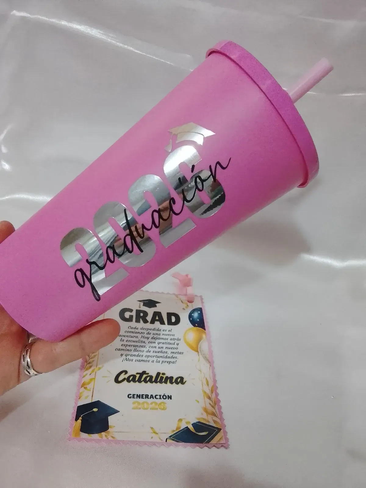 Vaso eco con tarjeta por 10 unidades 