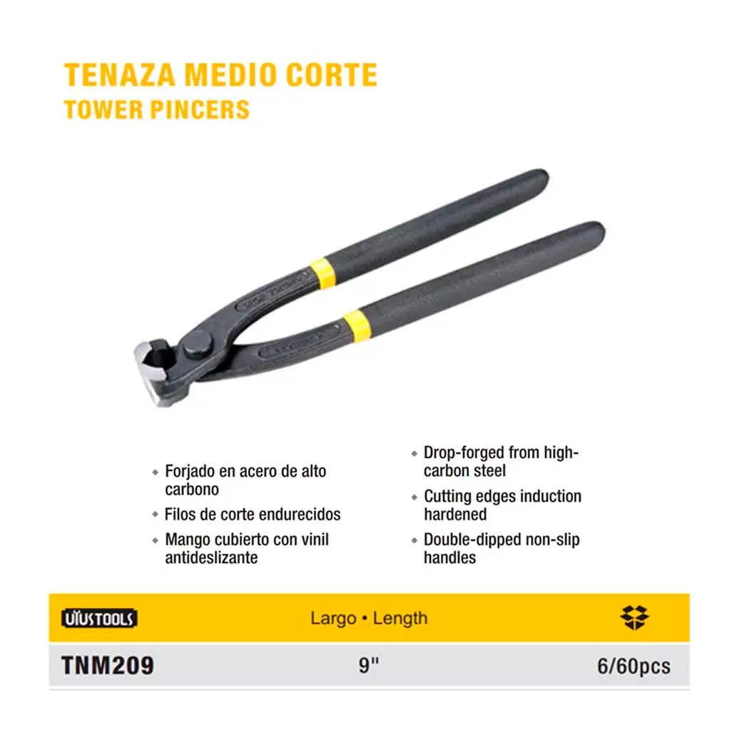 TENAZA MEDIO CORTE UYUST 9" (228mm)