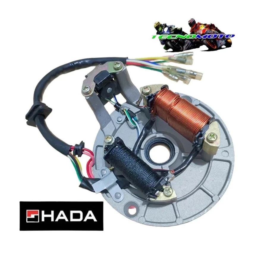 ESTATOR H. 100 BIZ/SMASH C/PLAQUETA (2 BOBINAS) [HADA] -36632
