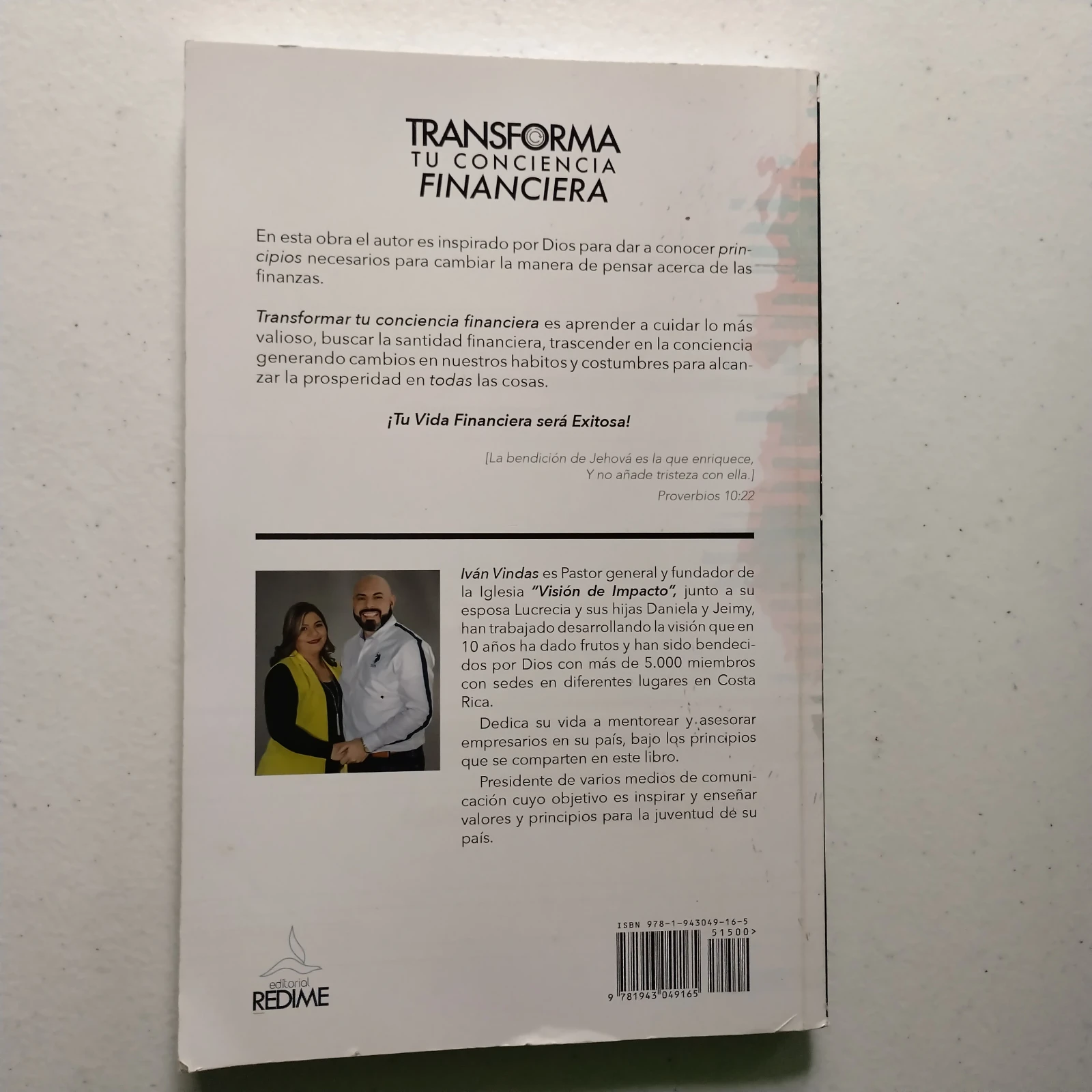 Transforma tu conciencia financiera, Ivan Vindas, usado 2