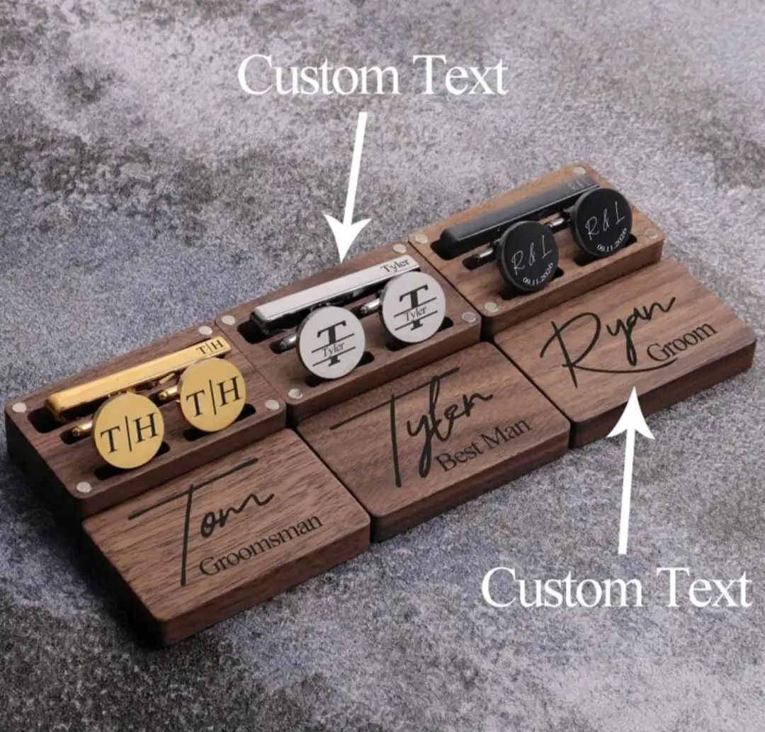 Gemelos personalizados para padrinos de boda, regalos para padrinos, gemelos personalizados, set de gemelos y clip de corbata para padrinos, gemelos grabados, gemelos de boda, regalos para el mejor hombre, gemelos personalizados para el padre de la novia, gemelos para padrinos, regalos de Navidad, recuerdos de boda personalizados, regalos para despedida de soltero, regalo para el esposo, gemelos de novio, clip de corbata grabado, acero inoxidable, moda, vintage, sencillo, moda otoñal, elegante, unisex, estilo dinero viejo, personalizado, único, personalizado, regalos ideales para él, familia, abuelos, niños, novio, para graduación, para bodas, para Navidad, para invierno, para otoño, para vacaciones, moda de invierno, regalo de Navidad, decoraciones navideñas, adornos navideños personalizados, regalos personalizados para mujeres/hombres, accesorios navideños