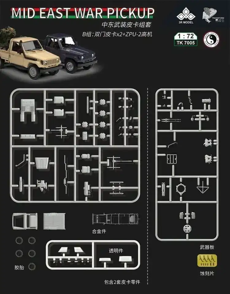1/72 3RModel/Transform – Mid East War Pickup (+ ZPU-2) 2