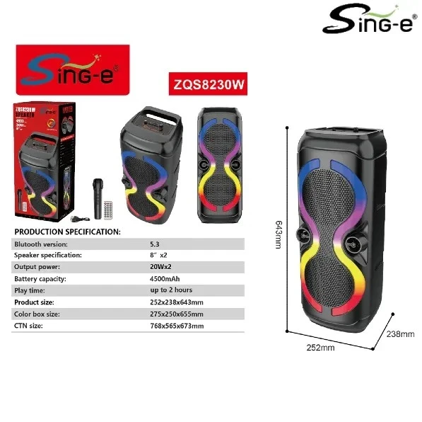 Parlante Bluetooth / 65cm / 1 Micro / Control 𝙎𝙄𝙉𝙂-𝙀 2