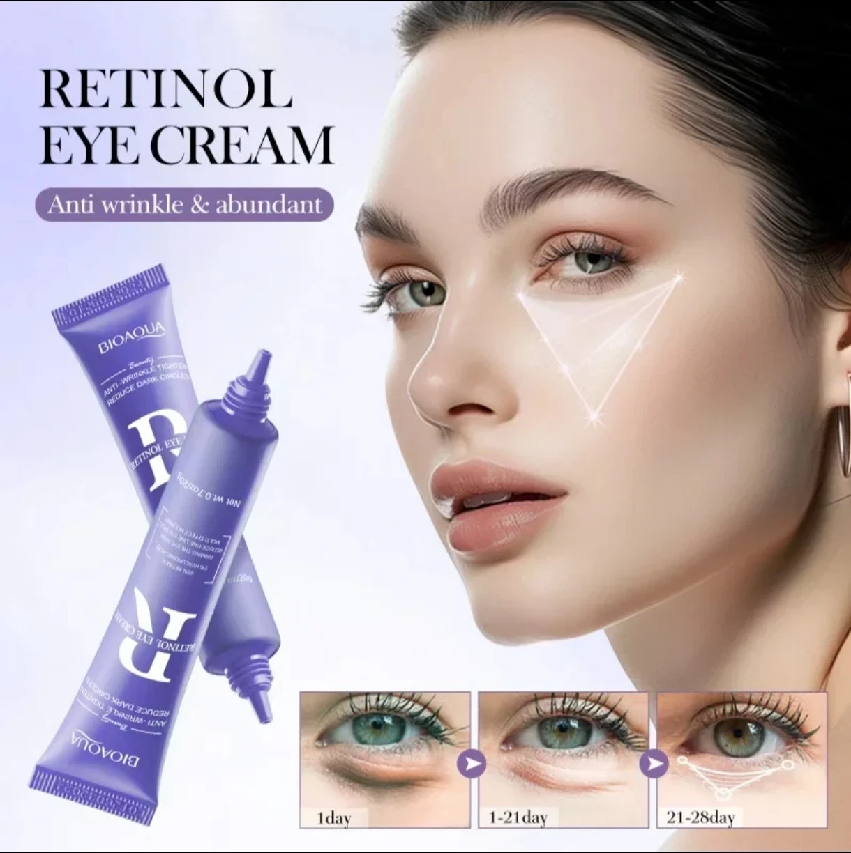 Crema de Ojos con Retinol BIOAQUA 🥰🌸