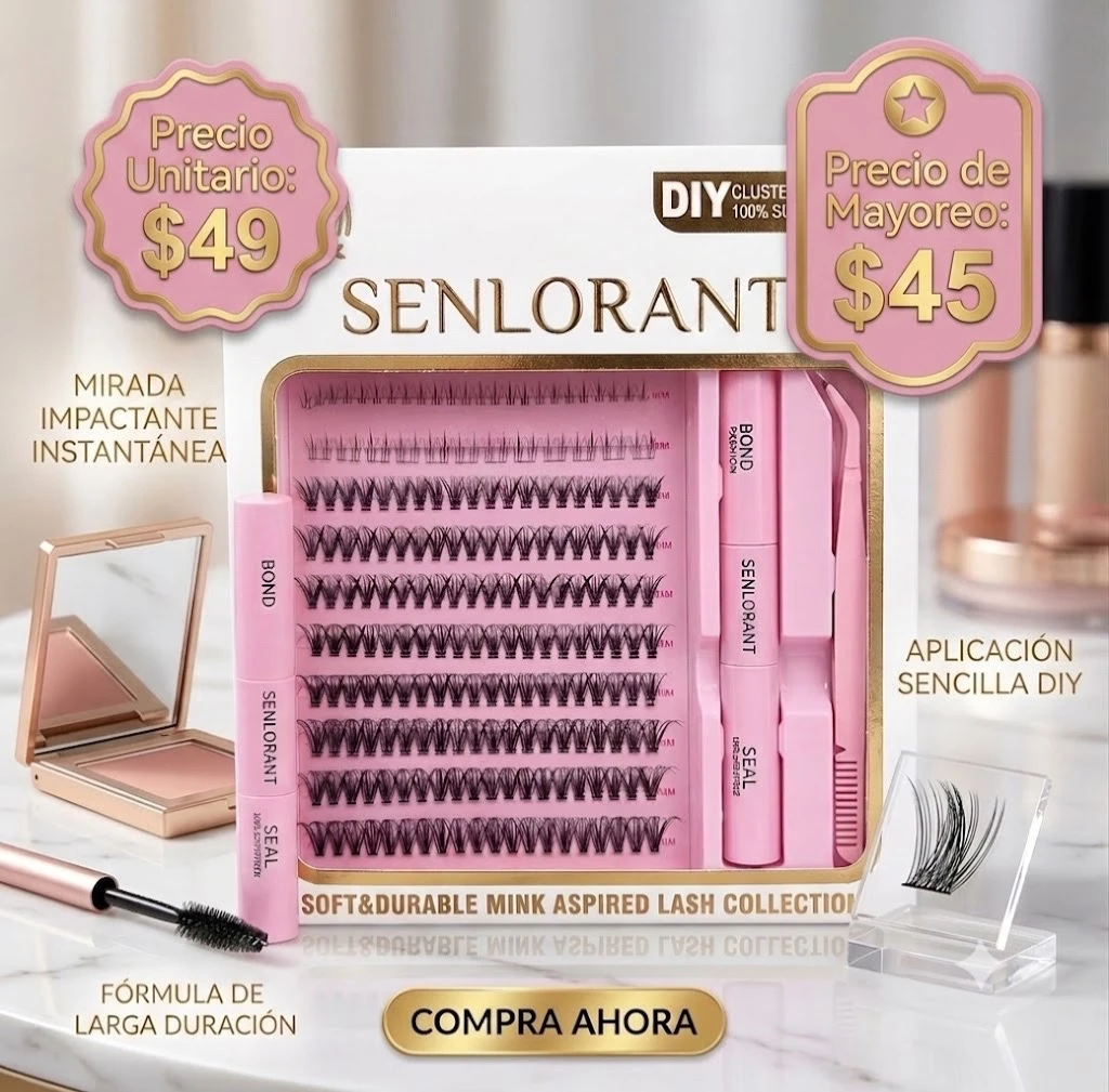 Kit de Pestañas Una a Una DIY Senlorant (Incluye Adhesivo Bond & Seal y Pinza) ✨👁️👁️