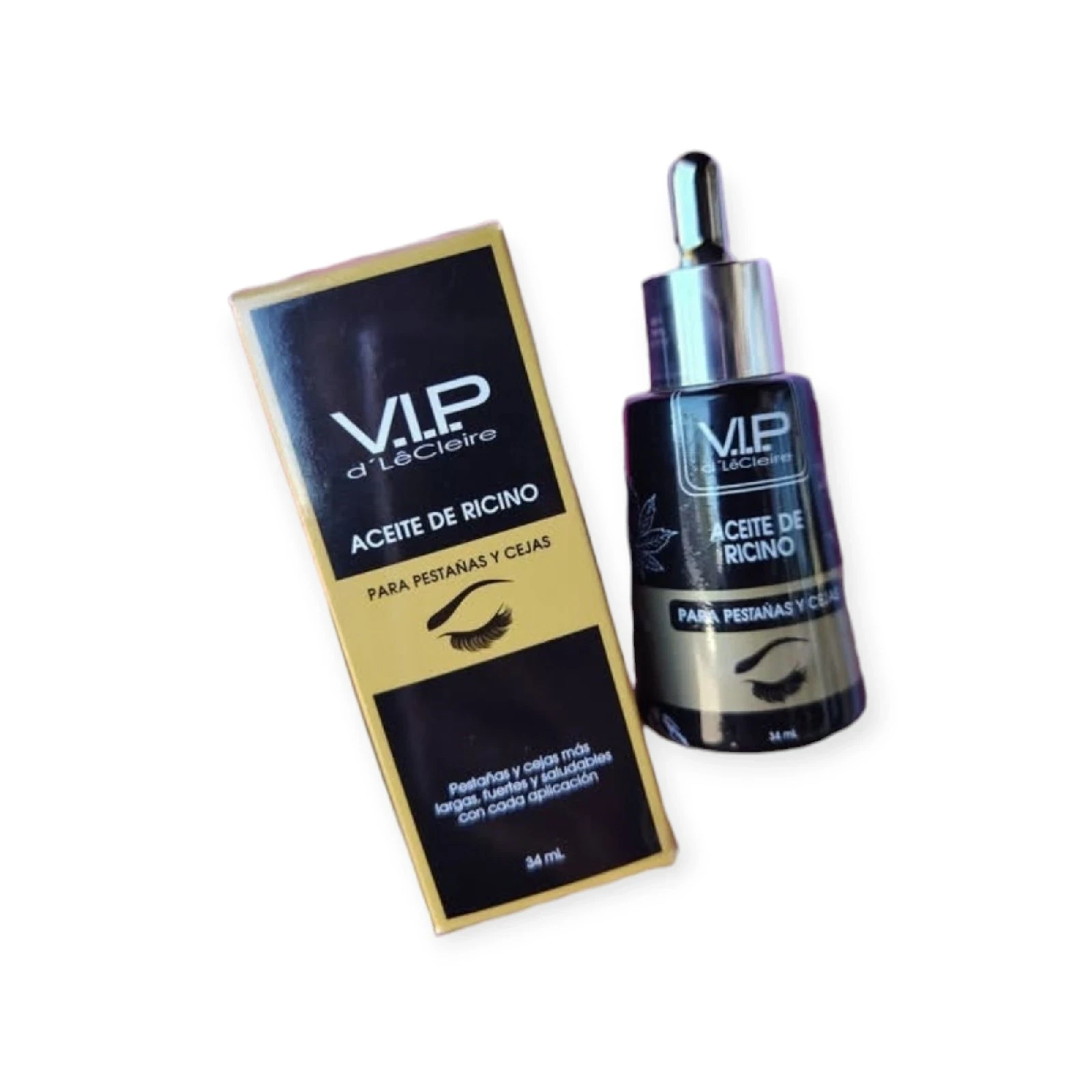 ACEITE DE RICINO V.I.P DE LECLEIRE PARA PESTAÑAS Y CEJAS 34ML