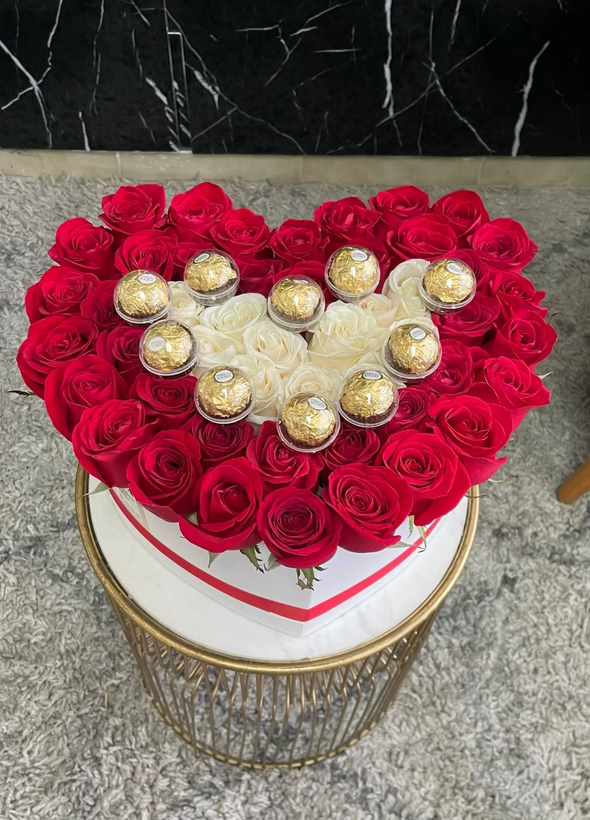 Corazon mediano con ferreros  3