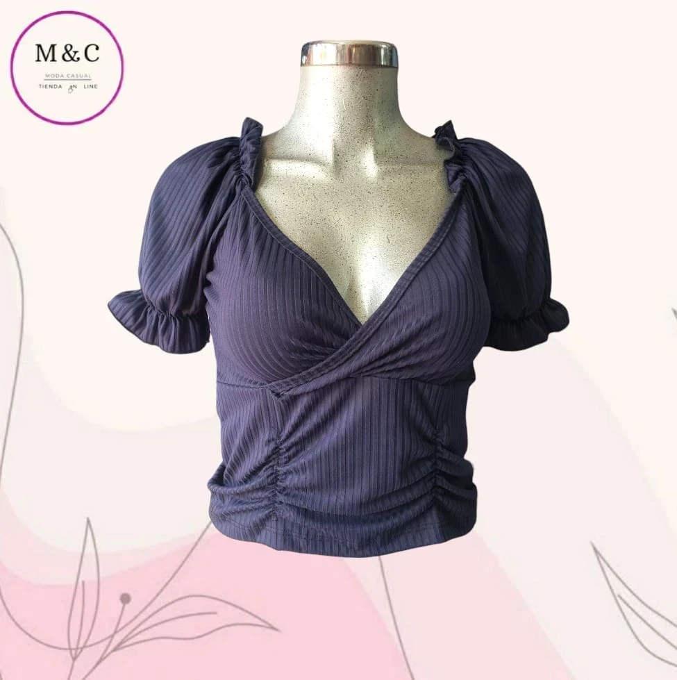 Blusa casual manga corta  3