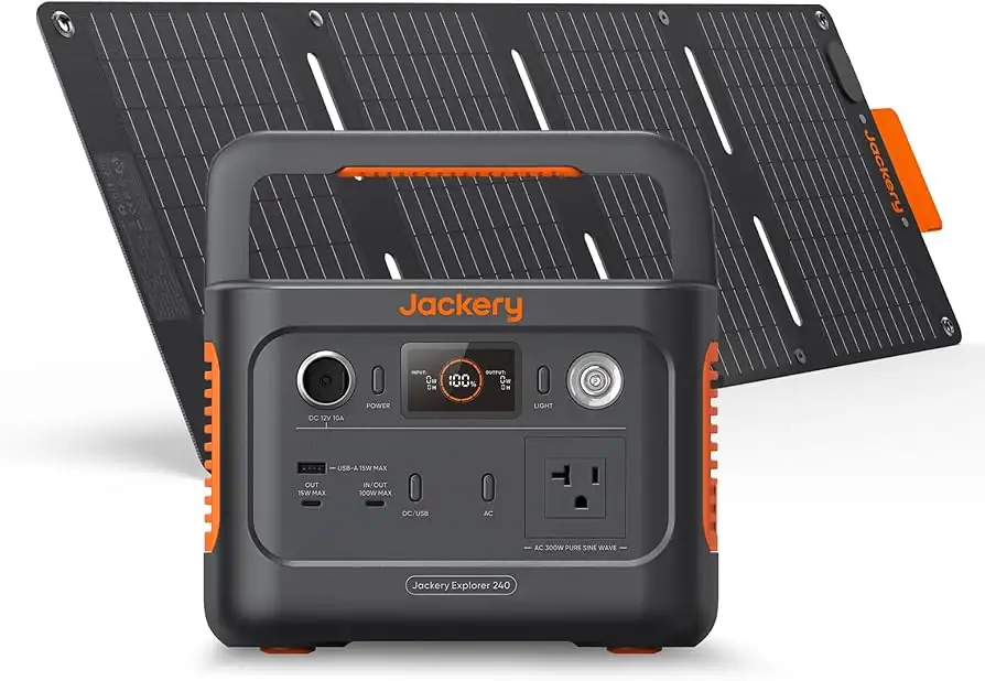 BANCO DE ENEGIA SOLAR Jackery 240 V2 Y 40W MINI PANEL
