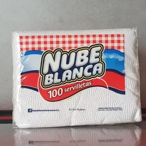 Nube blanca de 100 servilletas 