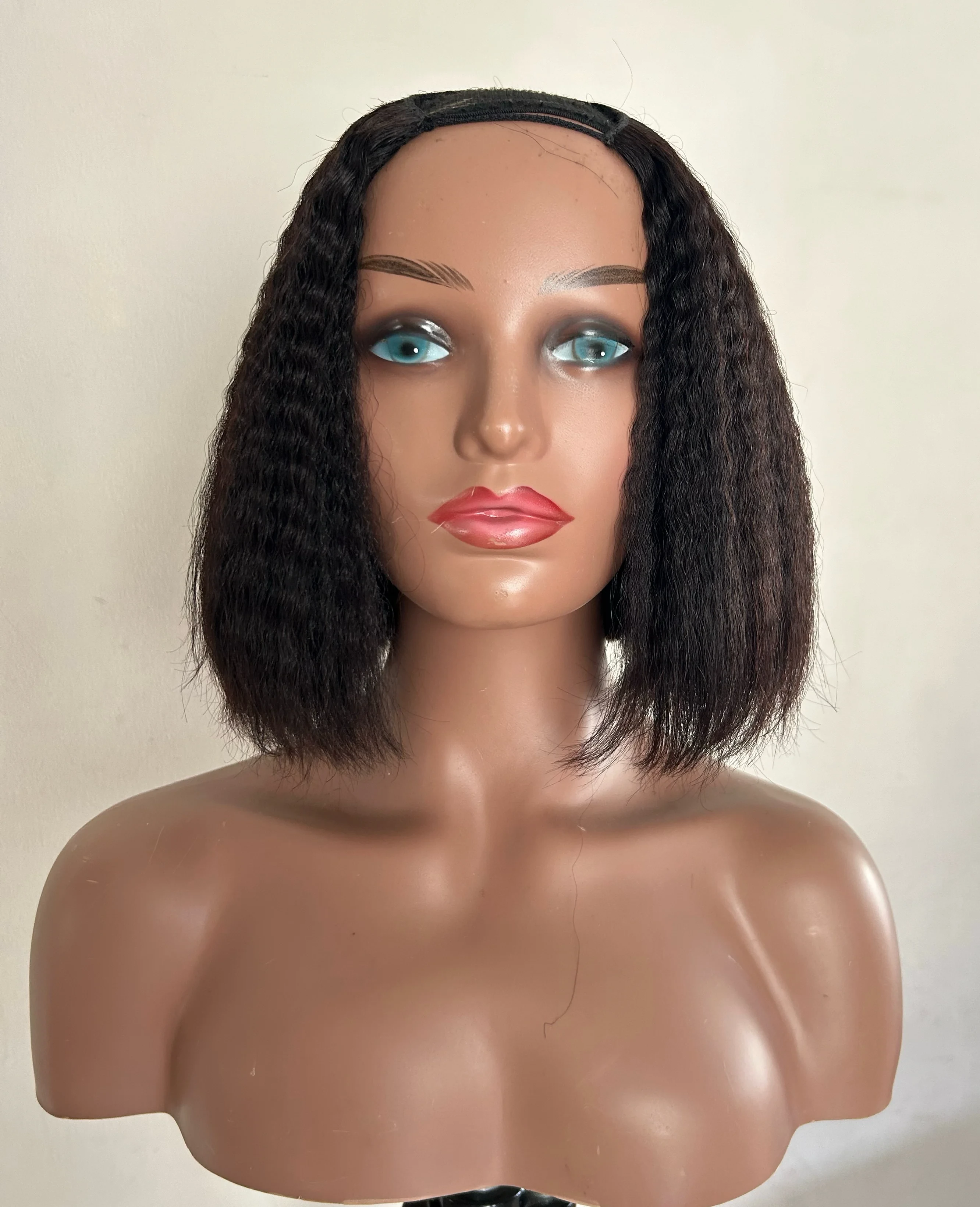 Peluca en U cabello humano yaki 8”  2