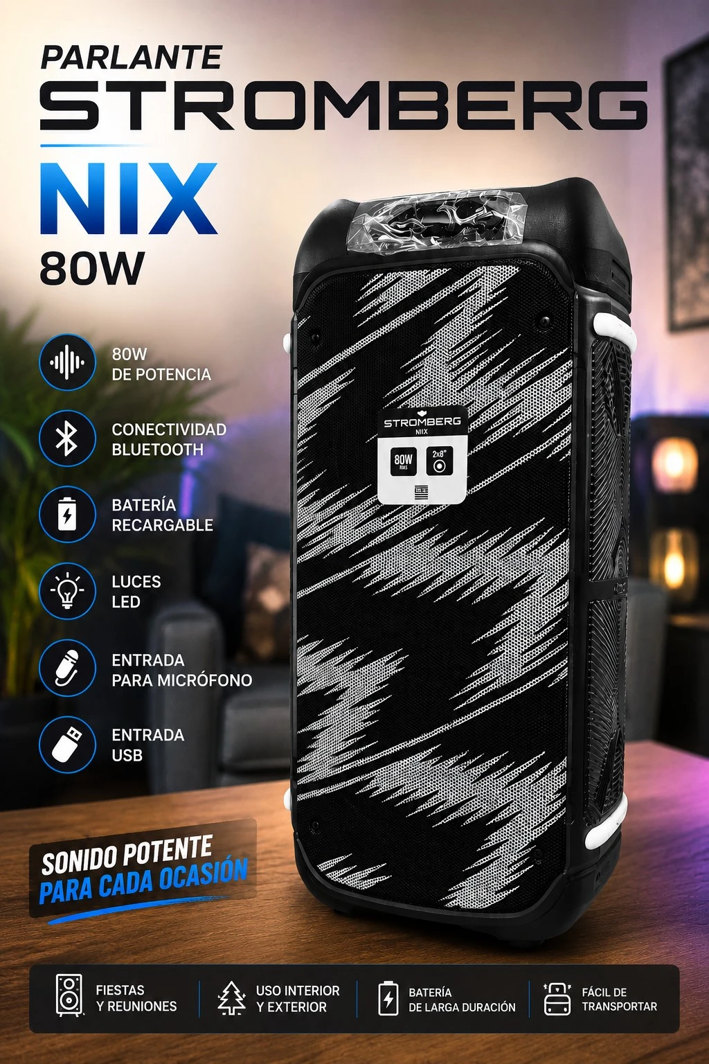 Parlante Stromberg Nix 80W