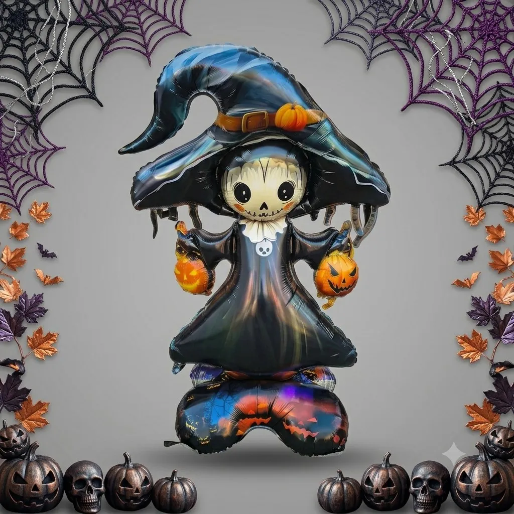Globo metalizado grande bruja/espantapajaro 96x155cm