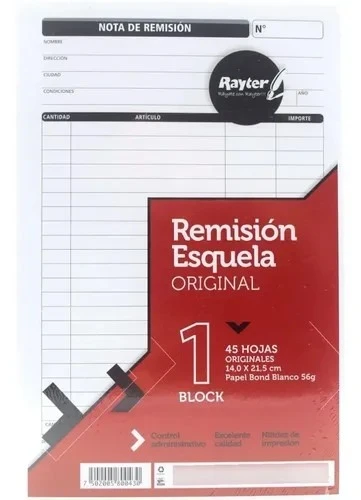 block de remisión  esquela autocopiante  2
