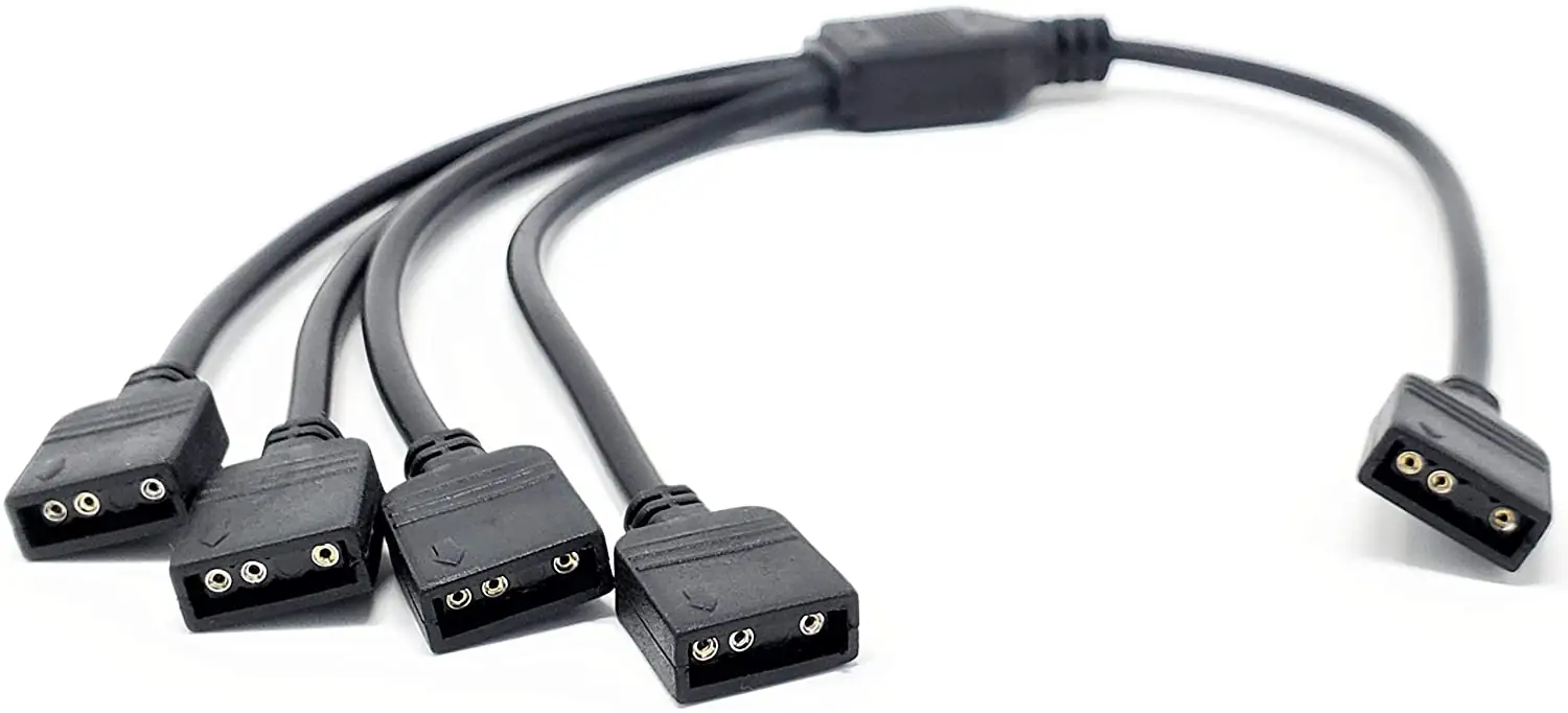 SPLITTER FAN ARGB DE 1 A 4 CONECTORES V5 3 PINES 2
