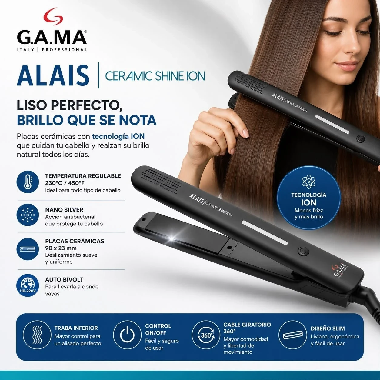 PLANCHITA DE PELO GAMA ALAIS CERAMIC SHINE ION