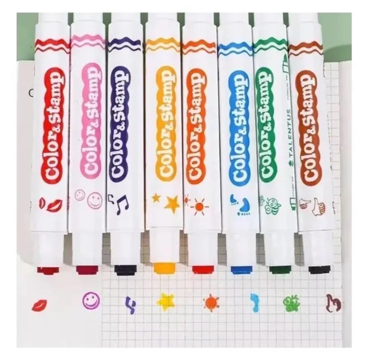 plumones con sello (8 piezas) 2