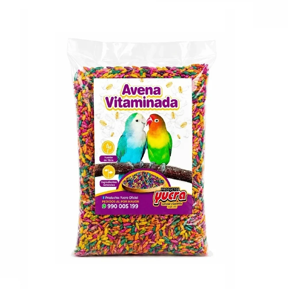 Alimento Para Aves Avena Vitaminada 100% Natural X 250 Gramos