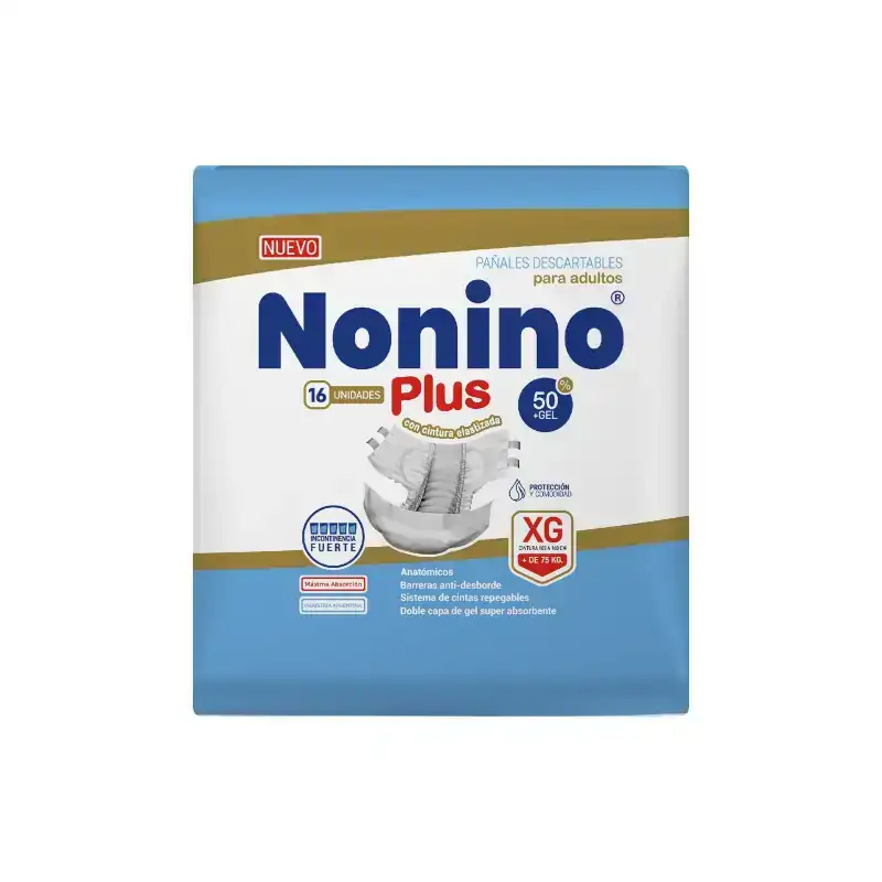 SIN STOCK , PAÑAL NONINO ELASTIZADO XG X 16U 