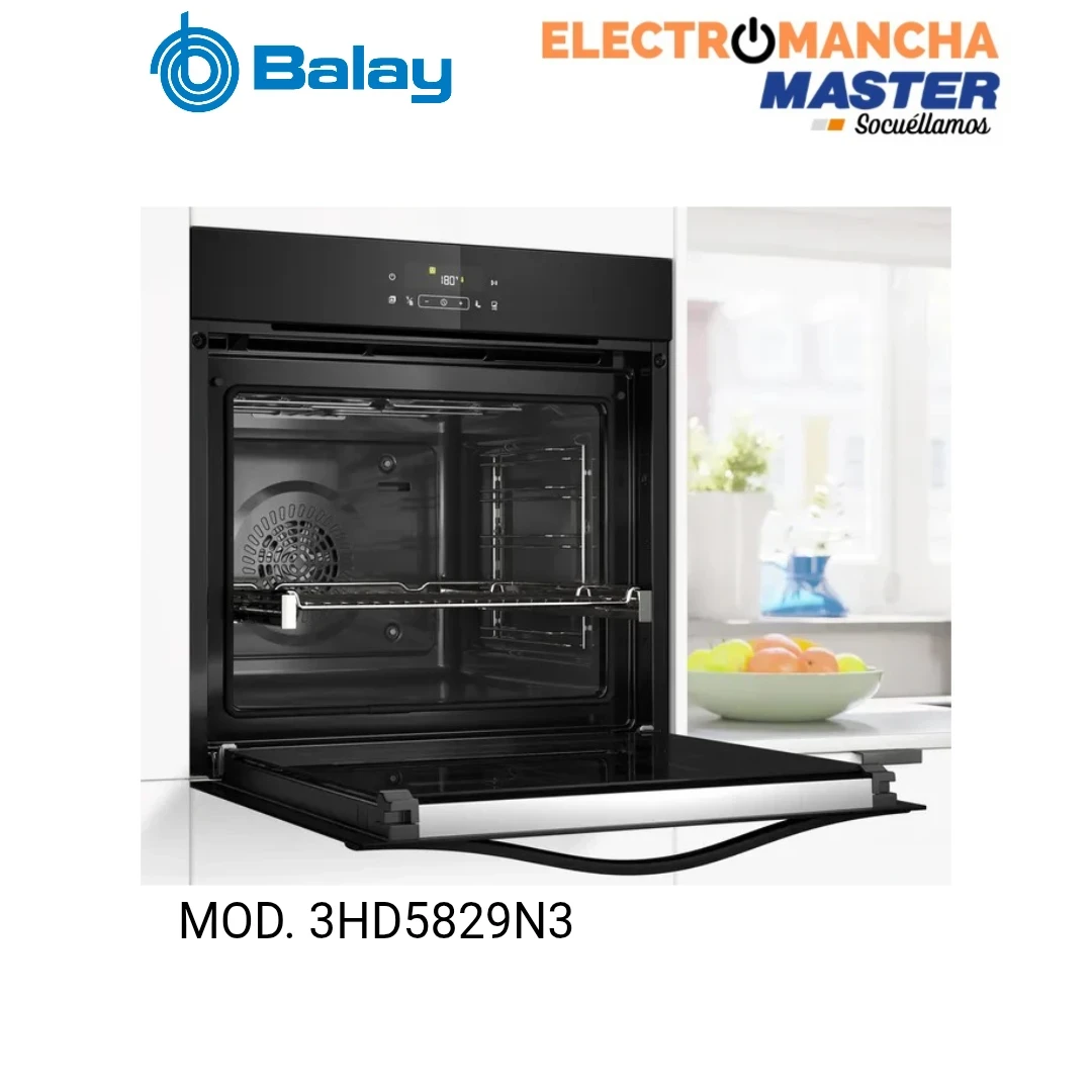 HORNO CON VAPOR BALAY 3HD5829N3 PIROLITICO CRISTAL NEGRO 4