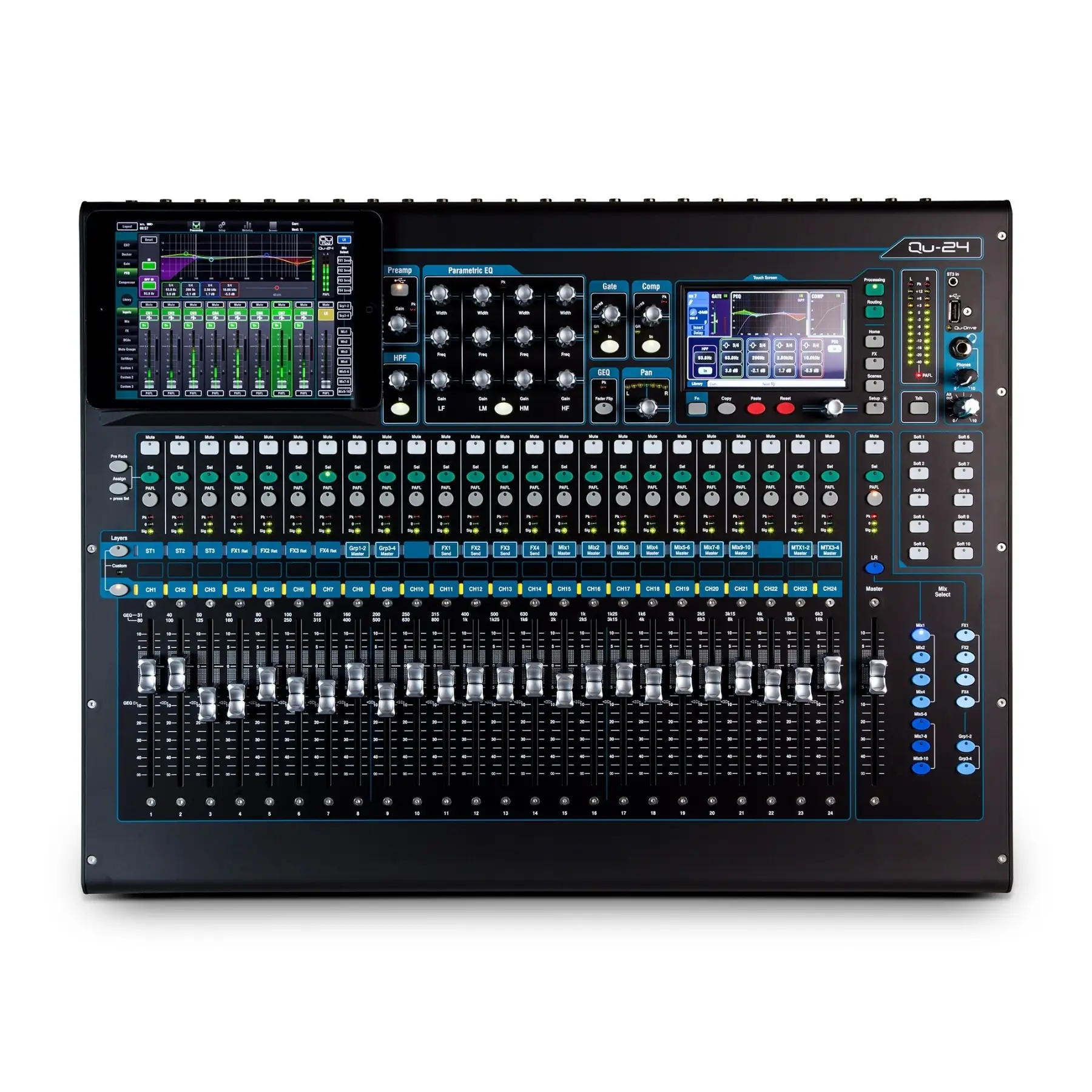 Consola de Mesa Digital de 24 canales Allen & Heath QU24-C 2