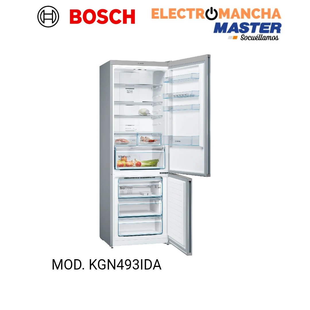 FRIGO COMBI BOSCH KGN493IDA 2,03*70 INOX NF CLASE D  2
