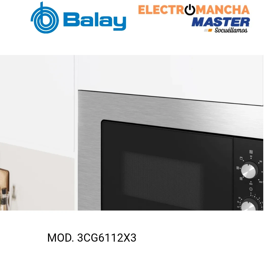 MICROONDAS INTEGRACION BALAY 3CG6112X3 20L GRILL INOX  2