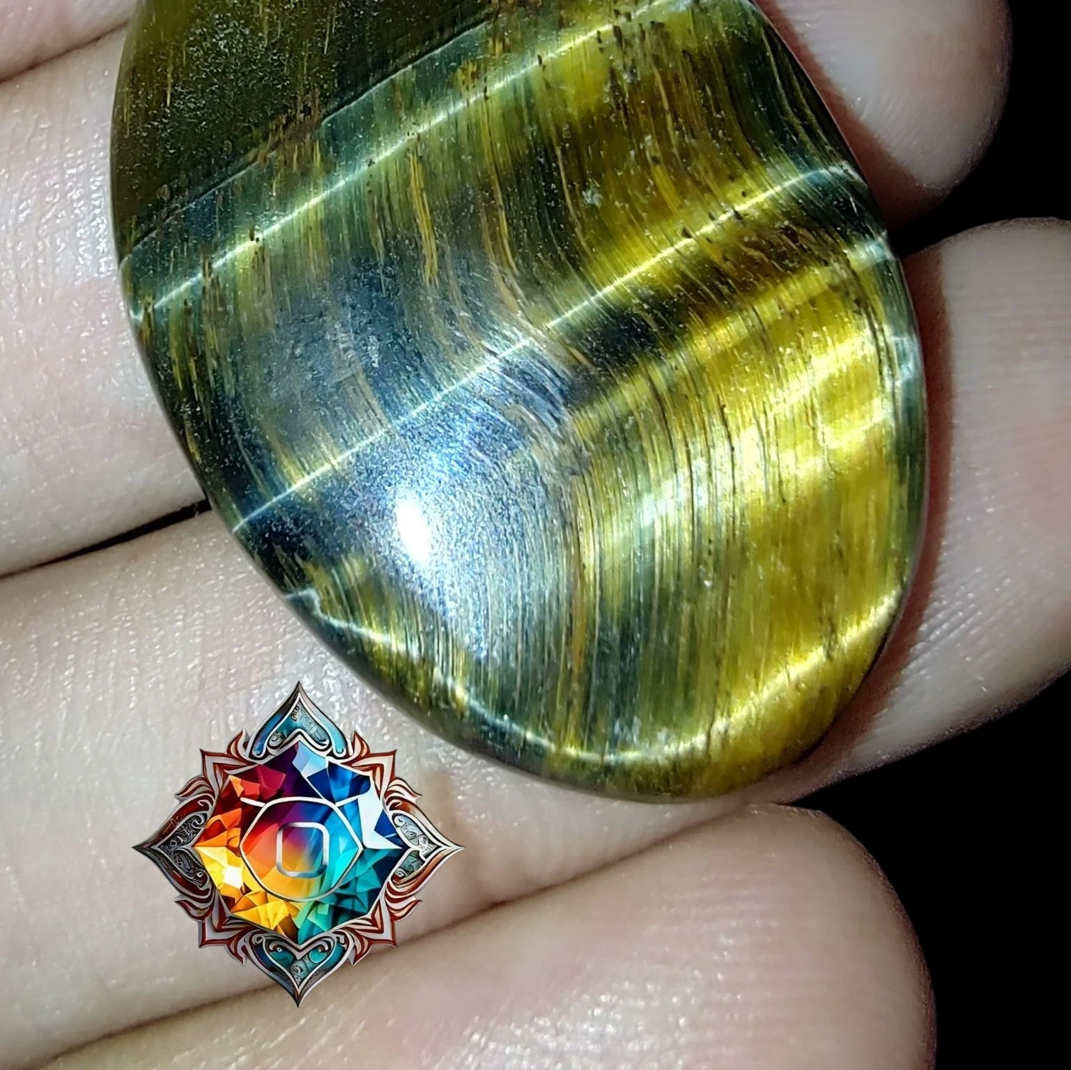 Cabujon de ojo de tigre premium de 26.45 quilates