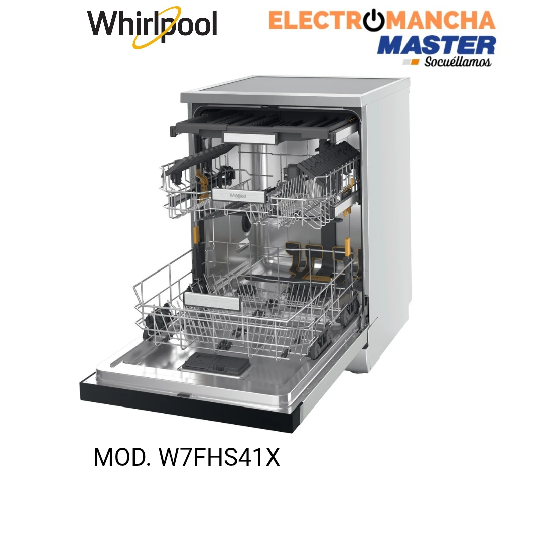 LAVAVAJILLAS WHIRLPOOL W7FHS41X INOX 3 BANDEJA CLASE C  2
