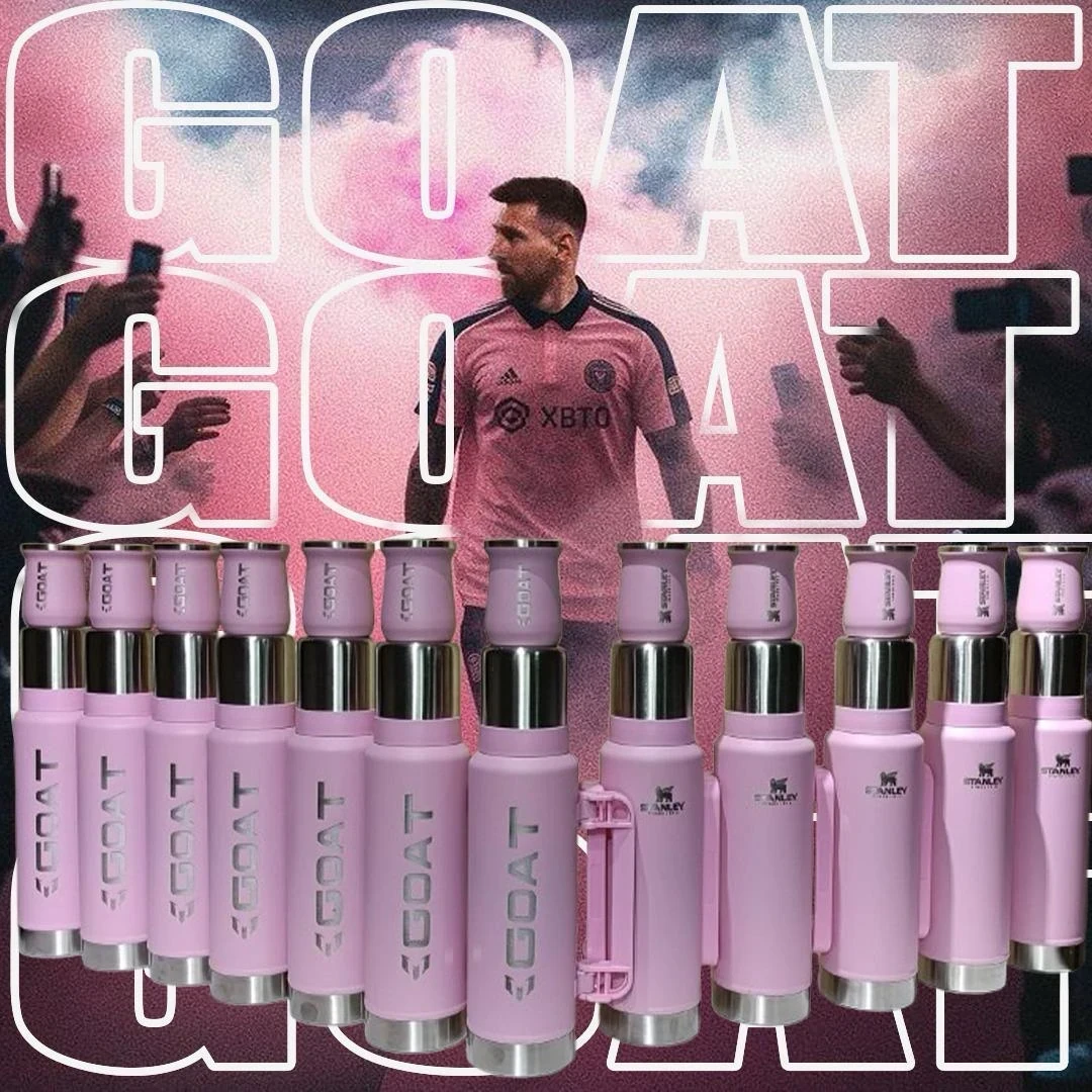 COMBO STANLEY EDICION MESSI "GOAT" TERMO+MATE Y BOMBILLA