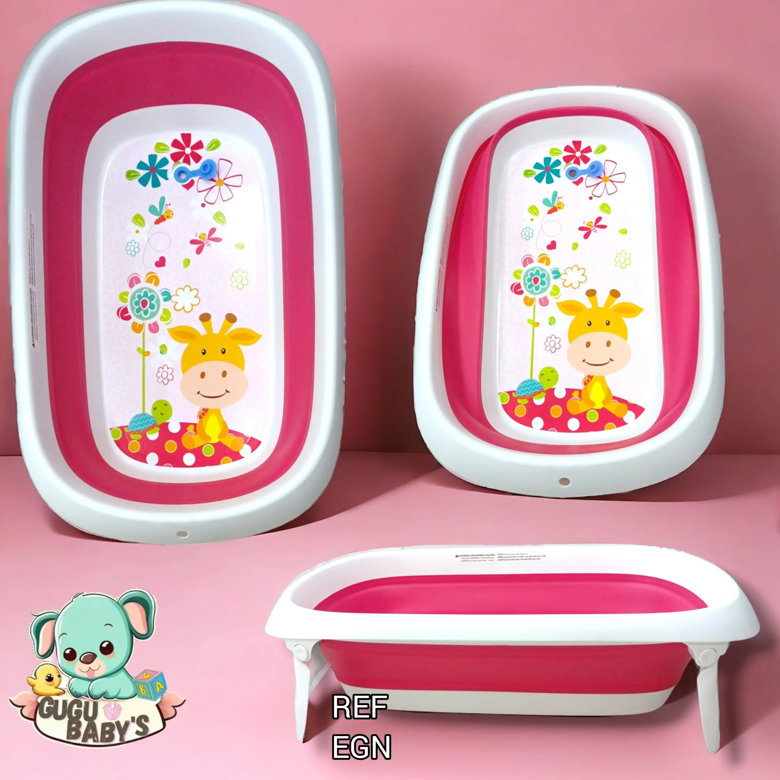 Bañera plegable jirafa niña