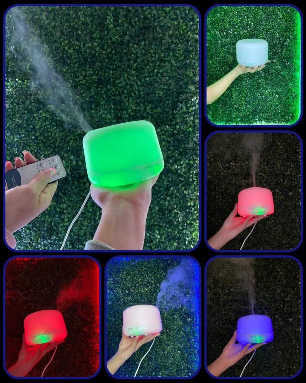 Difusor de aroma con control remoto y luz led 