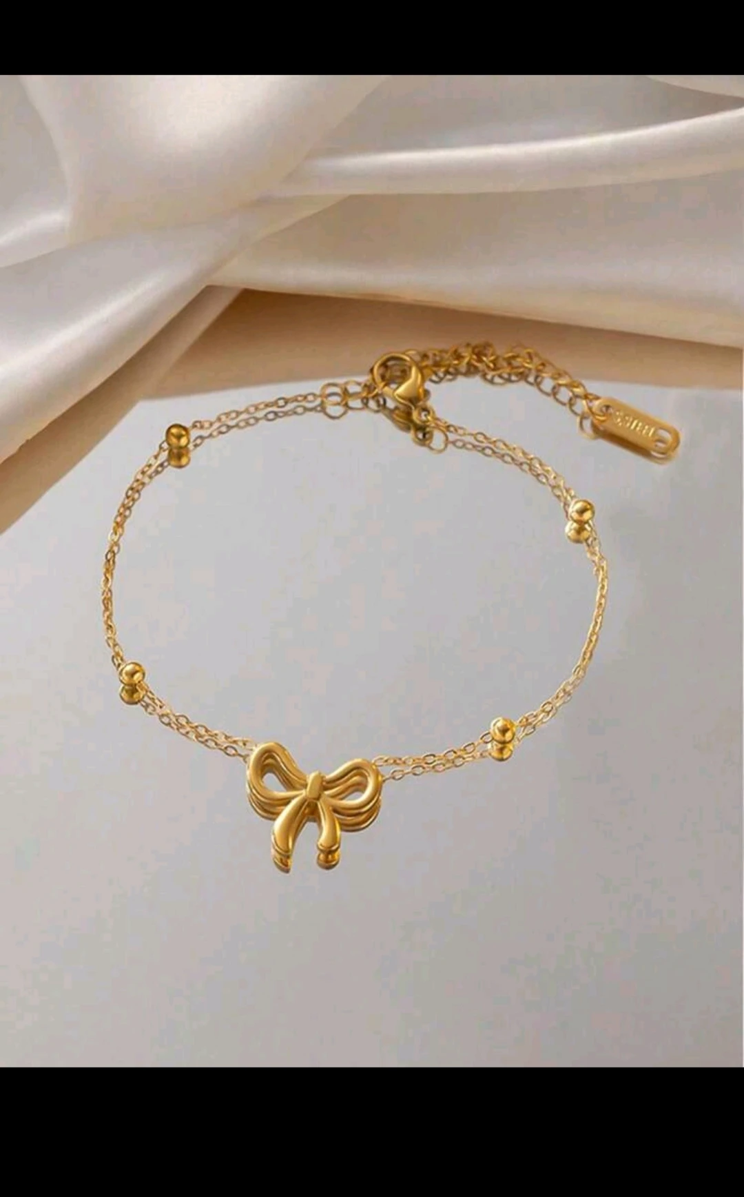 Brazalete de cadena con eslabón/ Diseño de lazo 🎀 2