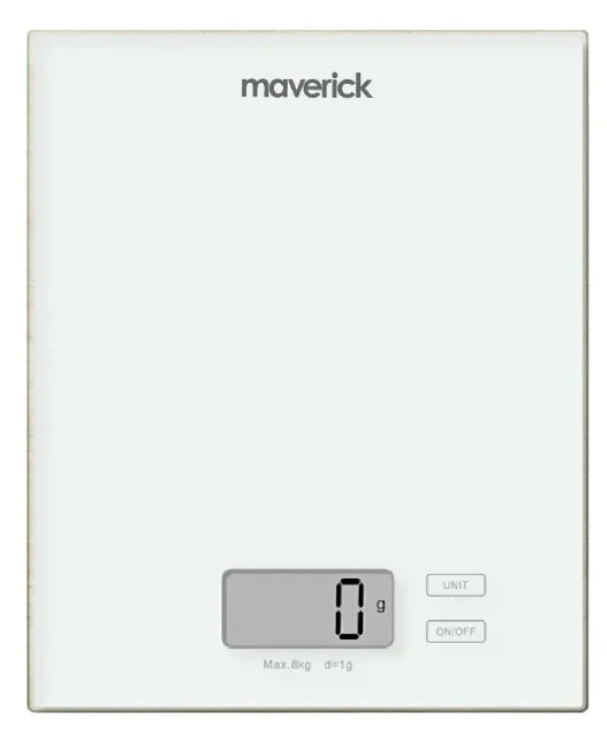 BALANZA DE COCINA MAVERICK 8KG BLANCA