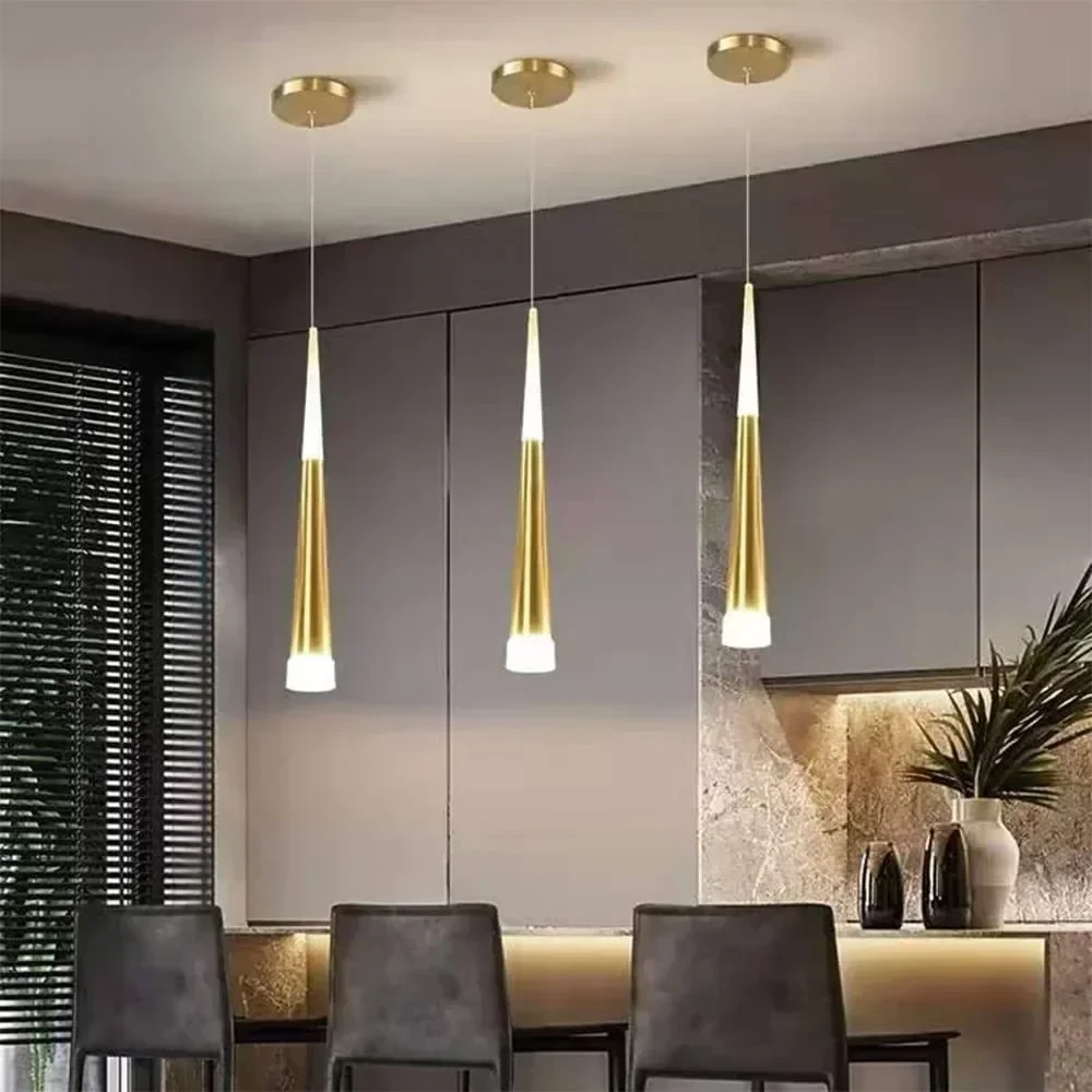 LAMPARA COLGANTE SIMPLE GOLD 5W LUZ CALIDA 3000K 2