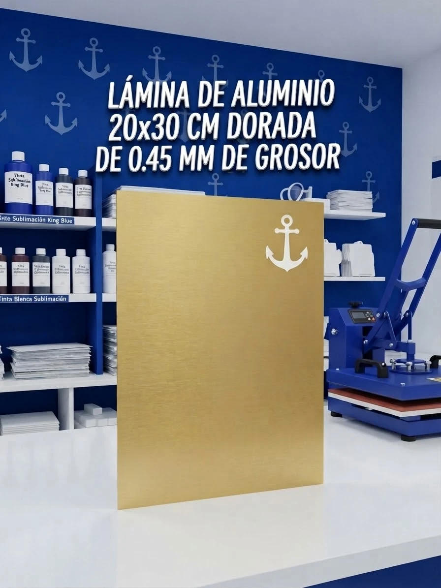 Lamina Dorada 20*30 Sublimable 0.45mm