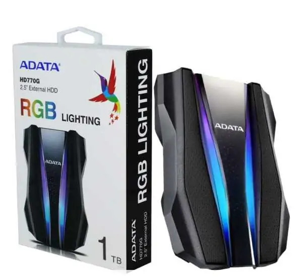 Disco Duro Externo Adata Hd770 2.5 1Tb USB 3.2 Rgb