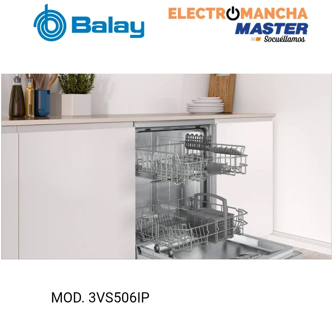 LAVAVAJILLAS BALAY 3VS506IP INOX ANTIHUELLAS E 3