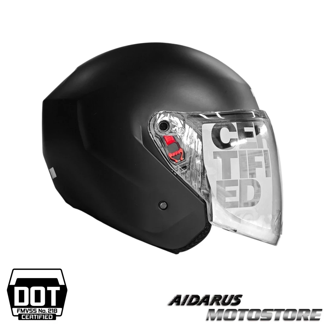 CASCO SEMIABIERTO KTEC NEGRO MATE
