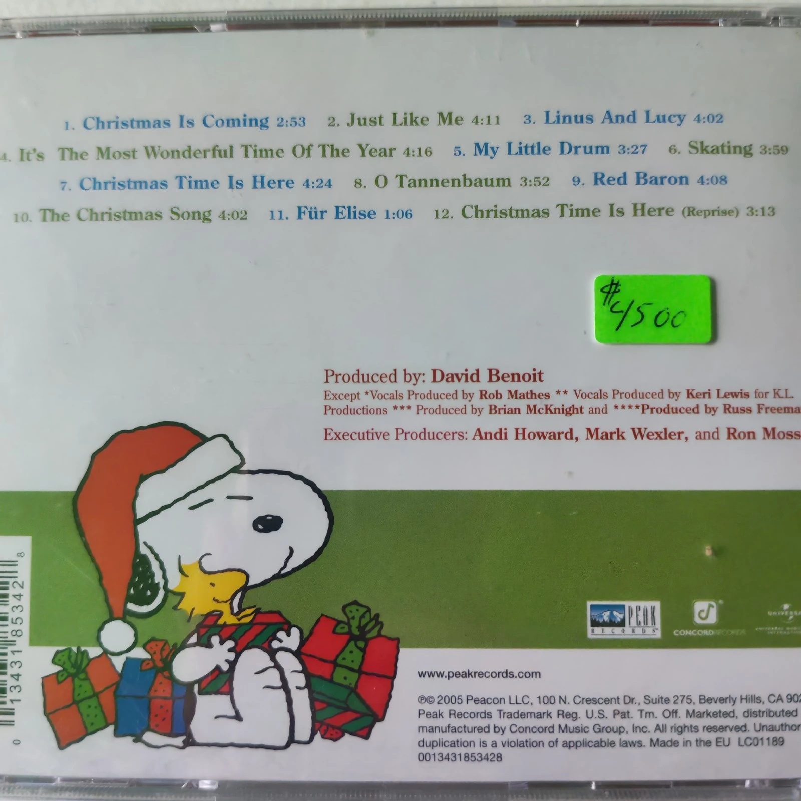 CD La navidad de Charlie Brown , nuevo  2