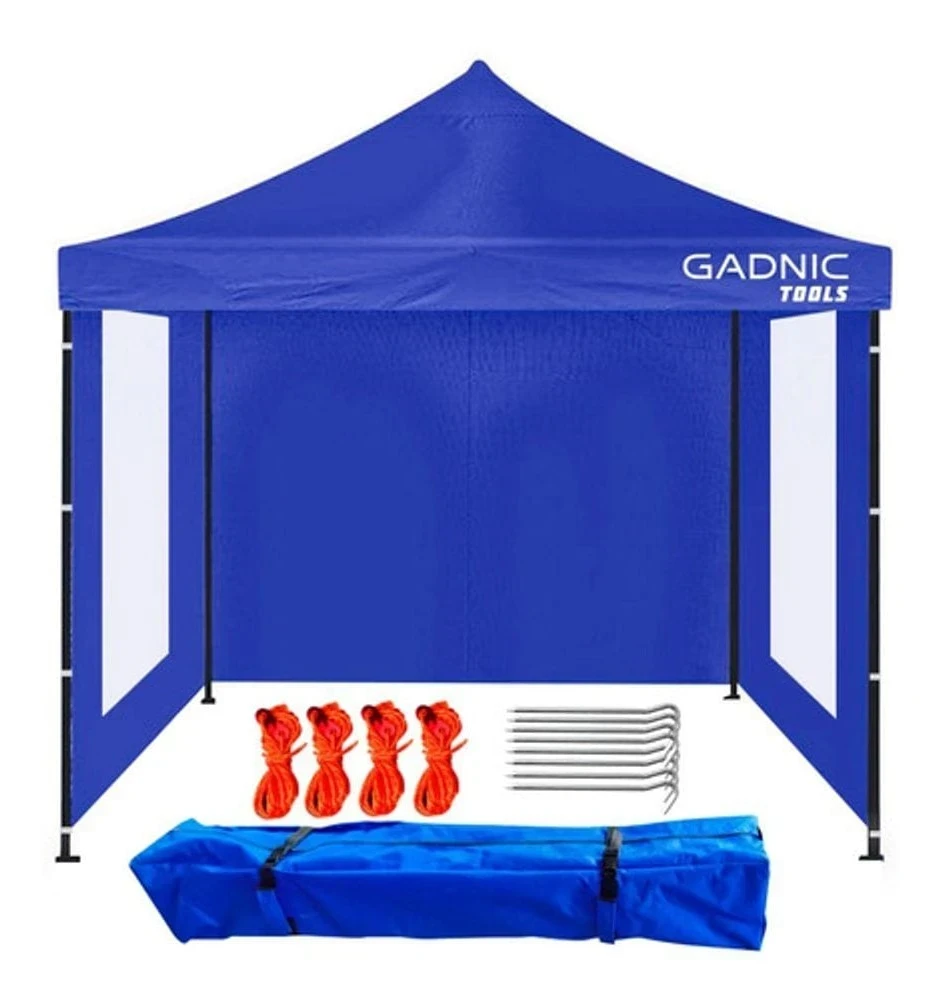 Gazebo Gadnic 3x3 mts  Plegable Reforzado Paredes con Ventana