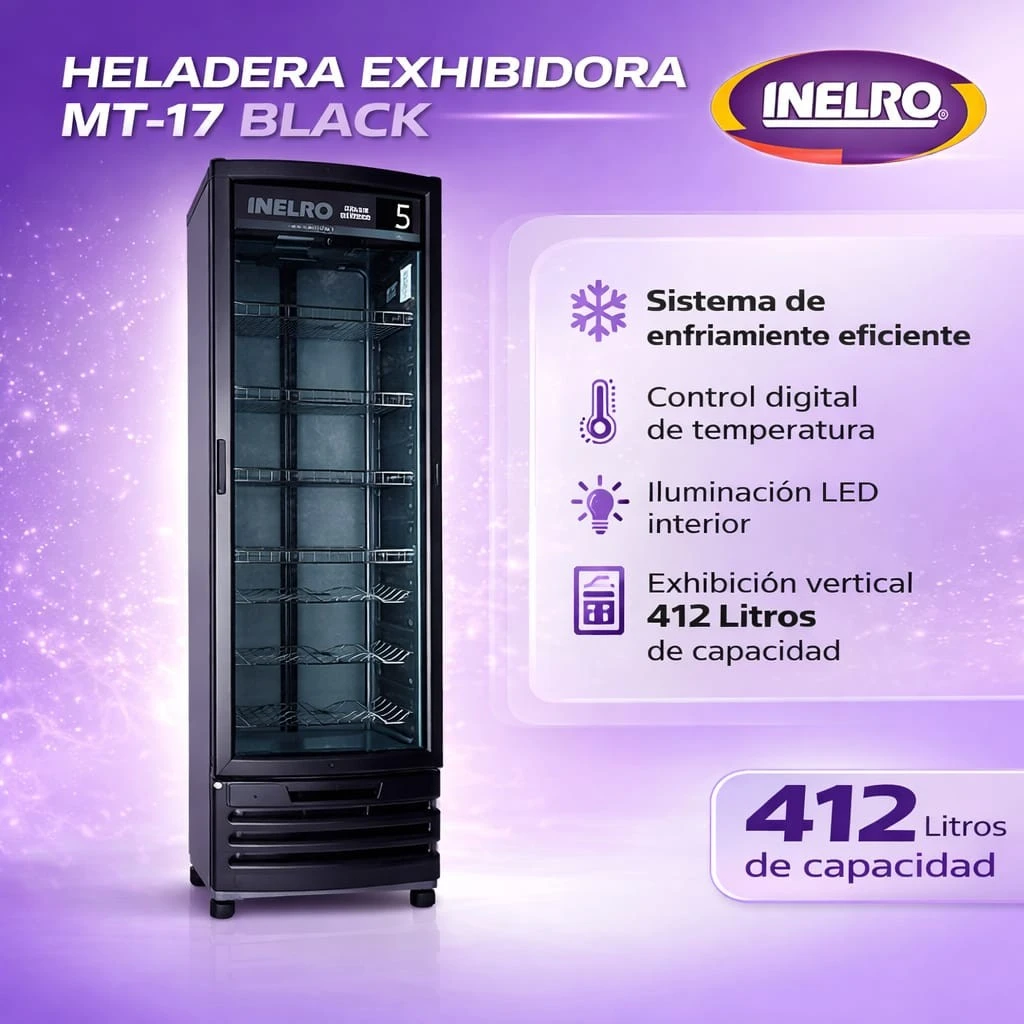 Heladera Exhibidora INELRO MT17 BLACK
