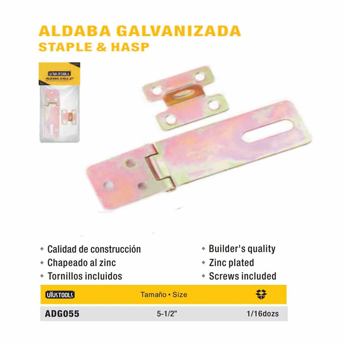 ALDABA GALVANIZADA ZA UYUST 5.5" 