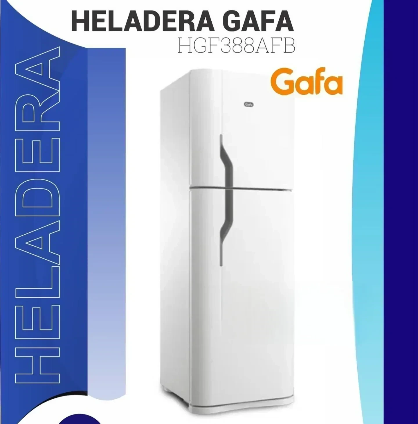 HELADERA GAFA 374 C/FREEZER BLANCA