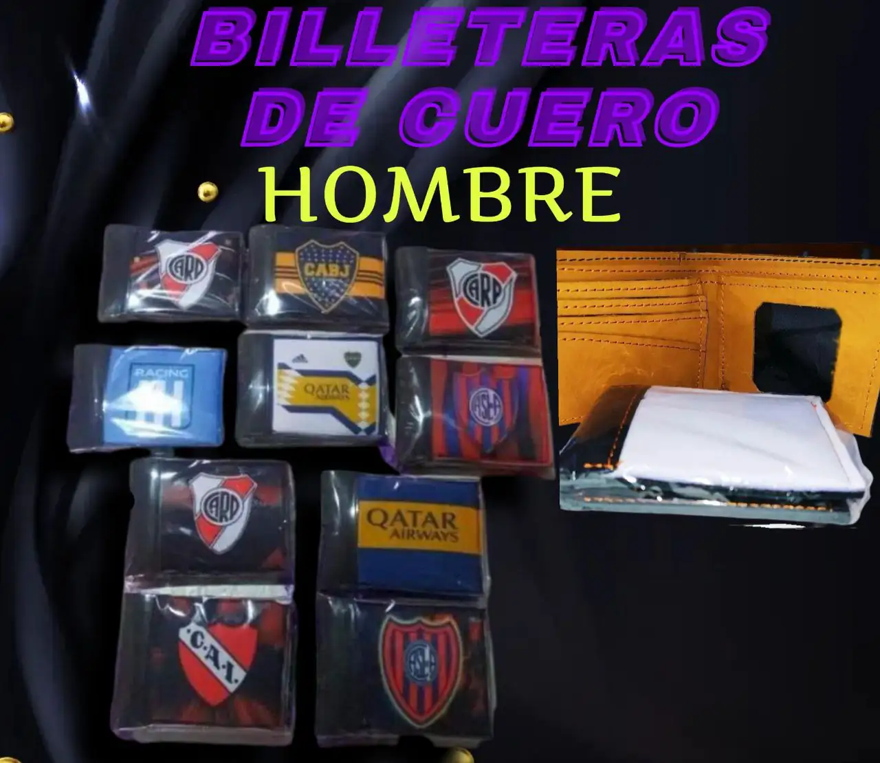 BILLETERA DE CUERO HOMBRE