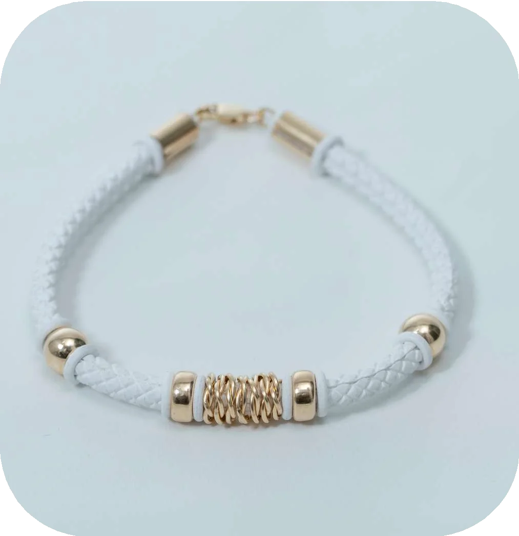 TB-02093299-PULSERA ESPECIAL CAUCHO NEO GRUESO TRÍO RIAZA DORADA
